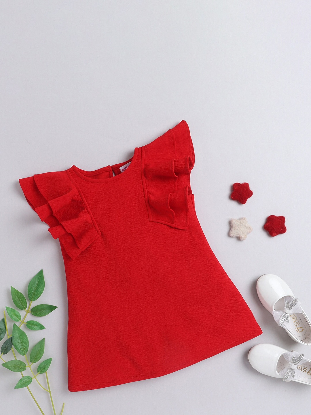 

taffykids Girls Red A-Line Dress