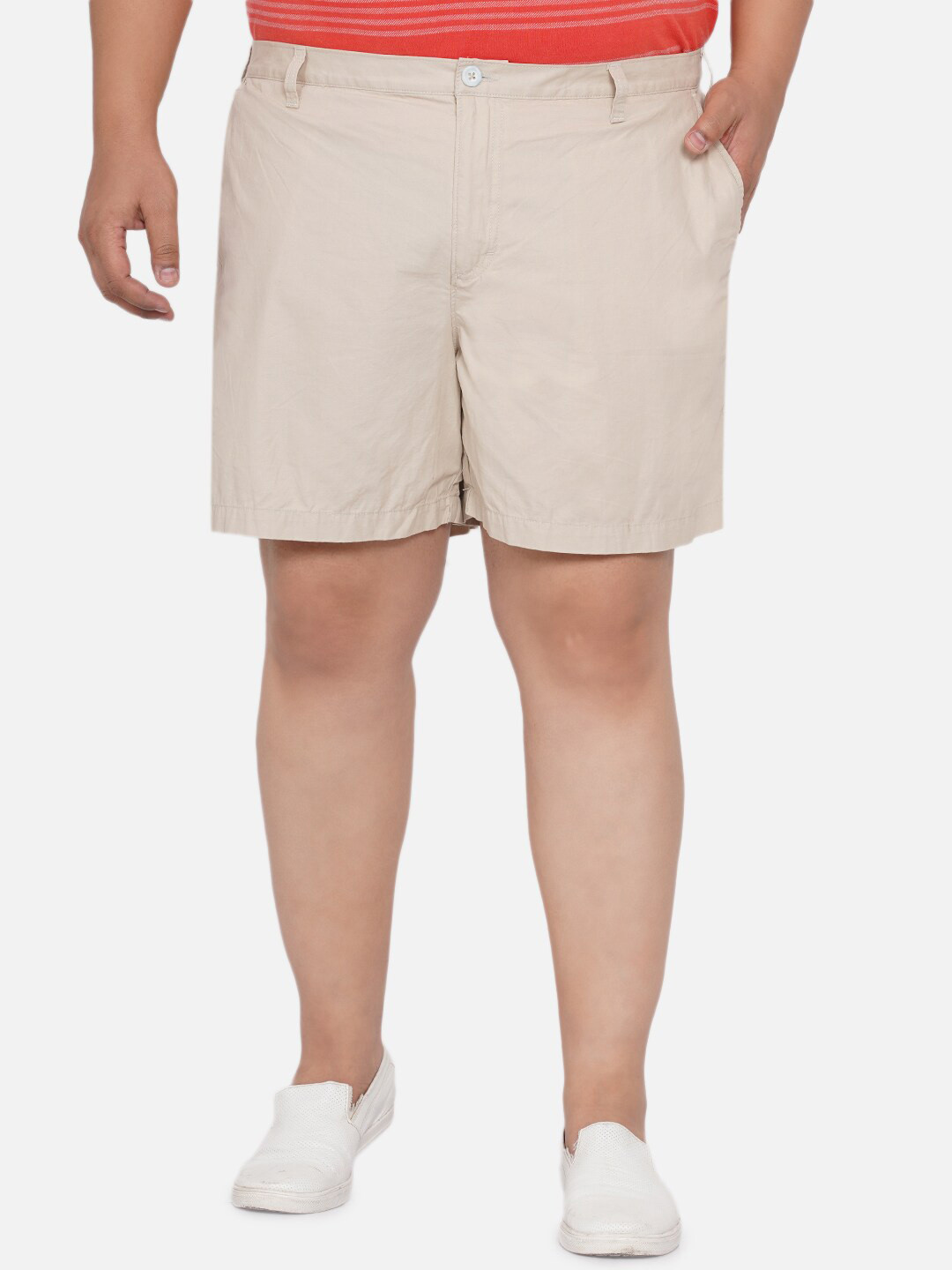 

Santonio Men Beige Pure Cotton Shorts