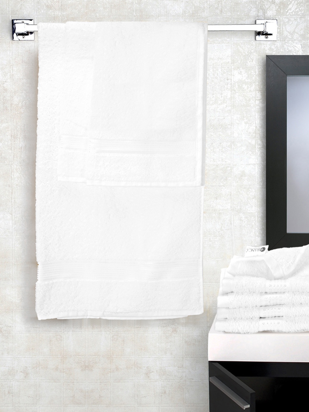 

BIANCA White Set of 7 Cotton 380 GSM Towels
