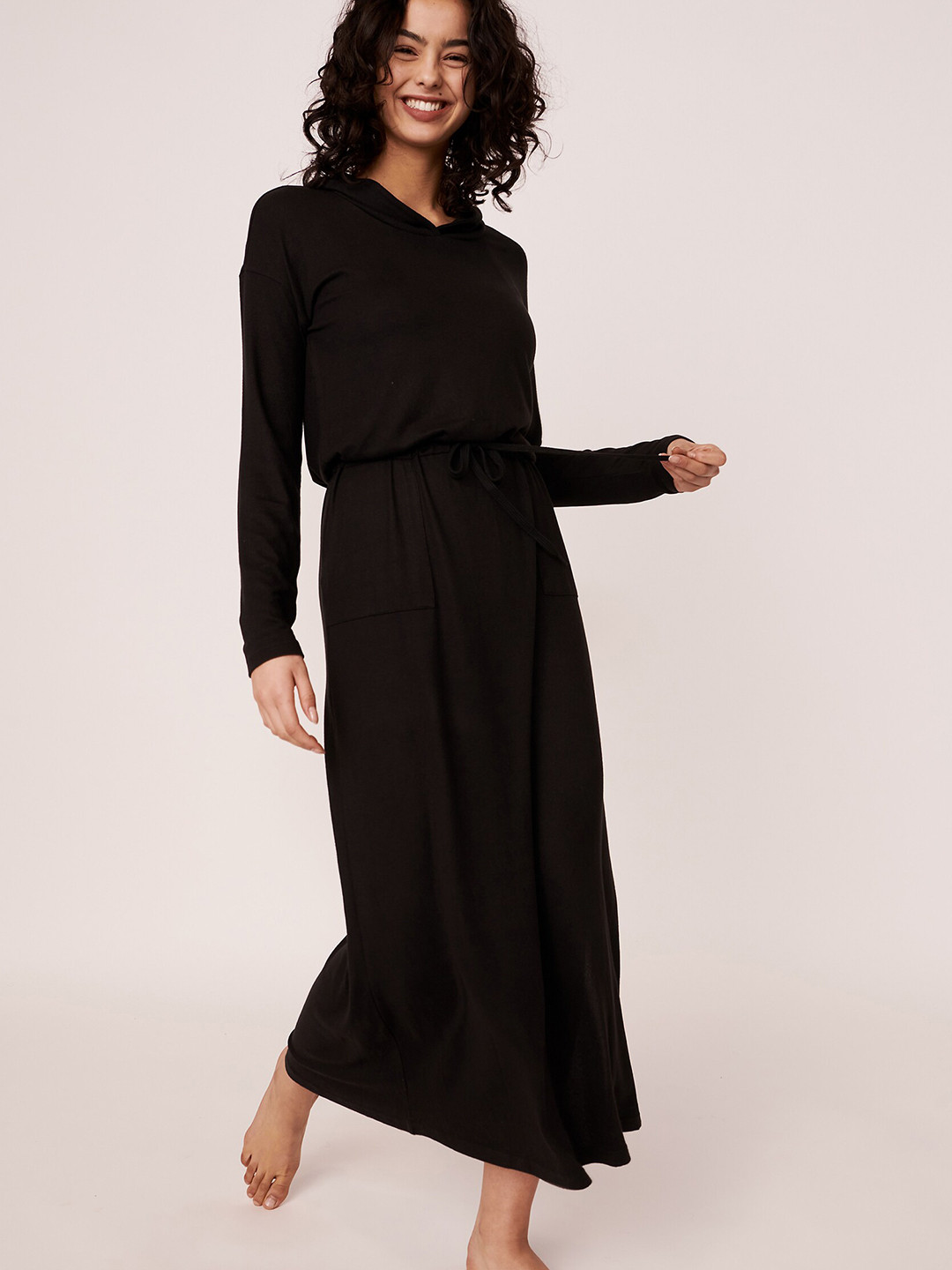 

La Vie en Rose Black Maxi Nightdress