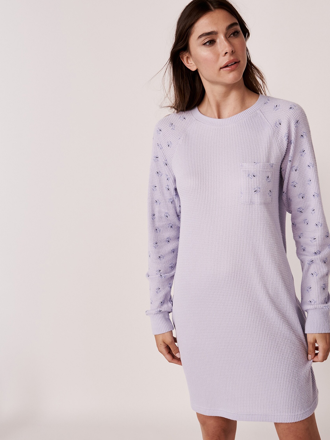 

La Vie en Rose Purple Printed Nightdress