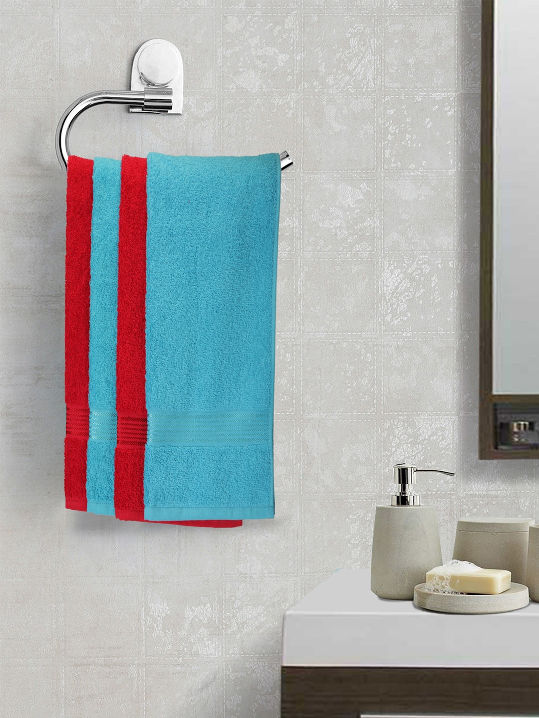 

BIANCA Set of 4 380 GSM Hand Towels, Turquoise blue