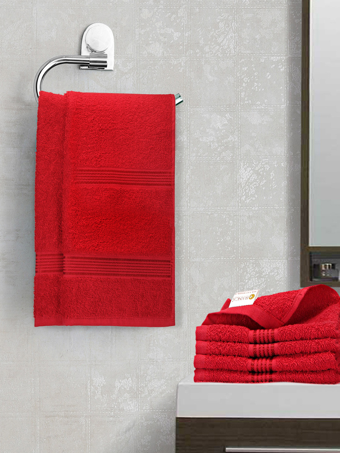 

BIANCA Red Set of 6 380 GSM Towels