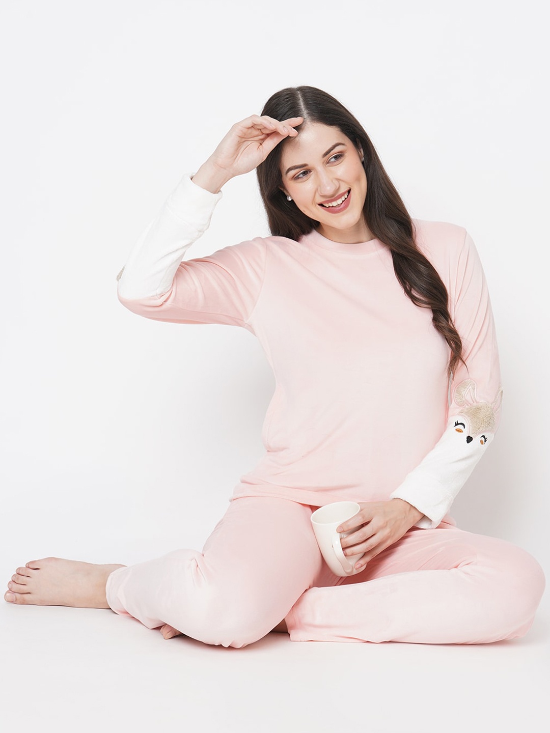 

Sweet Dreams Pink Solid Tracksuit
