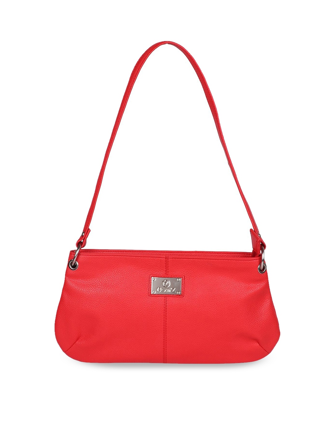 

OsaiZ Women Red Textured Shoulder Bag