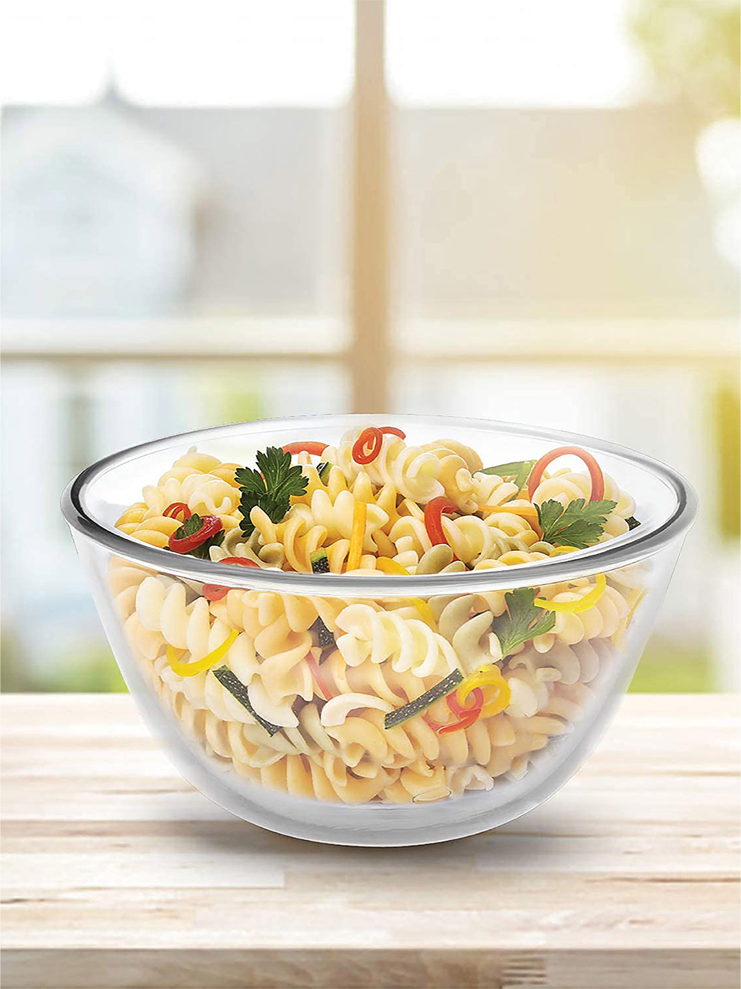 

Cello Transparent Dishwasher Safe Glass Glossy Bowls 2 L