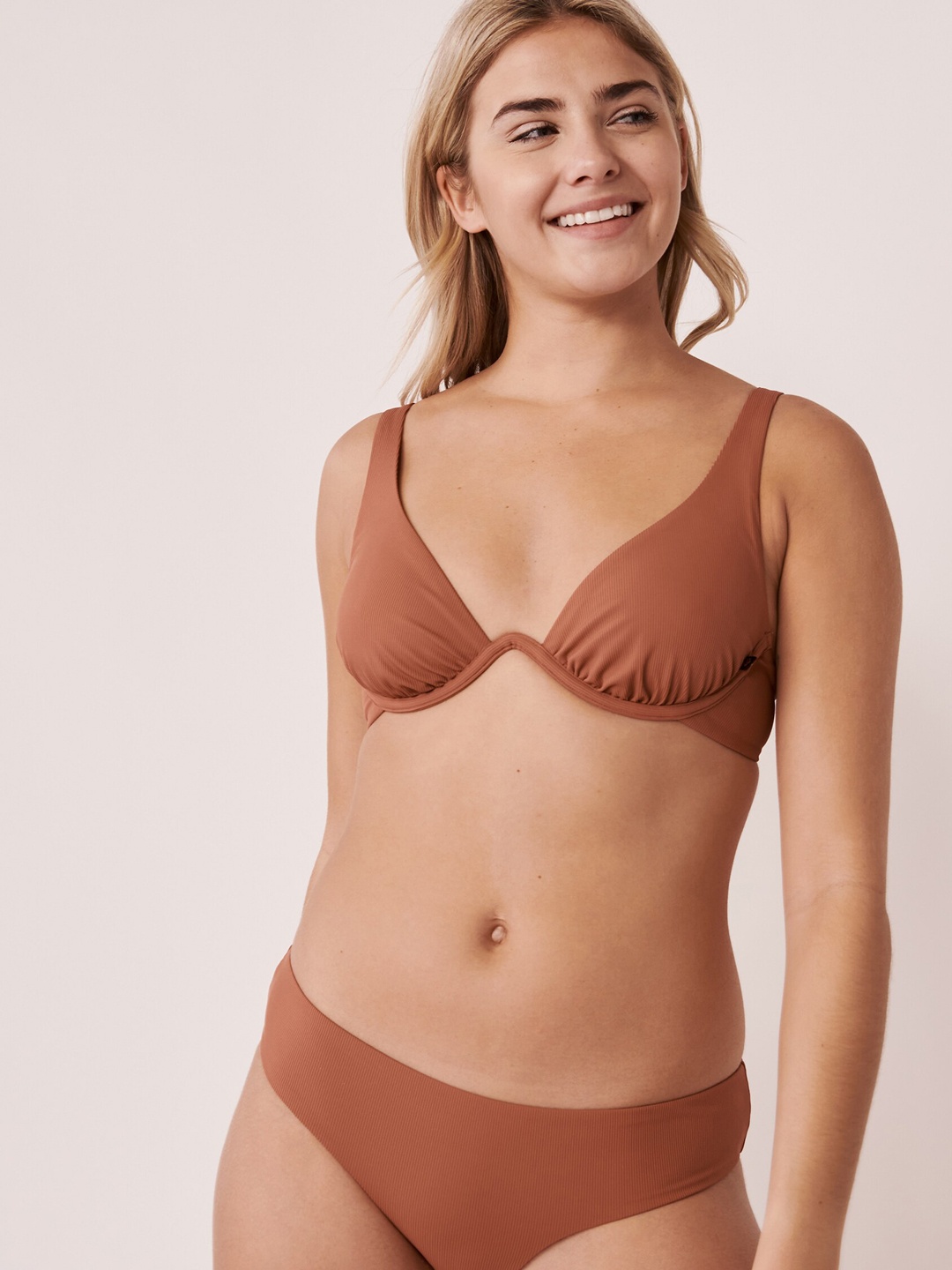 

La Vie en Rose Women Brown Solid Swim Bottoms