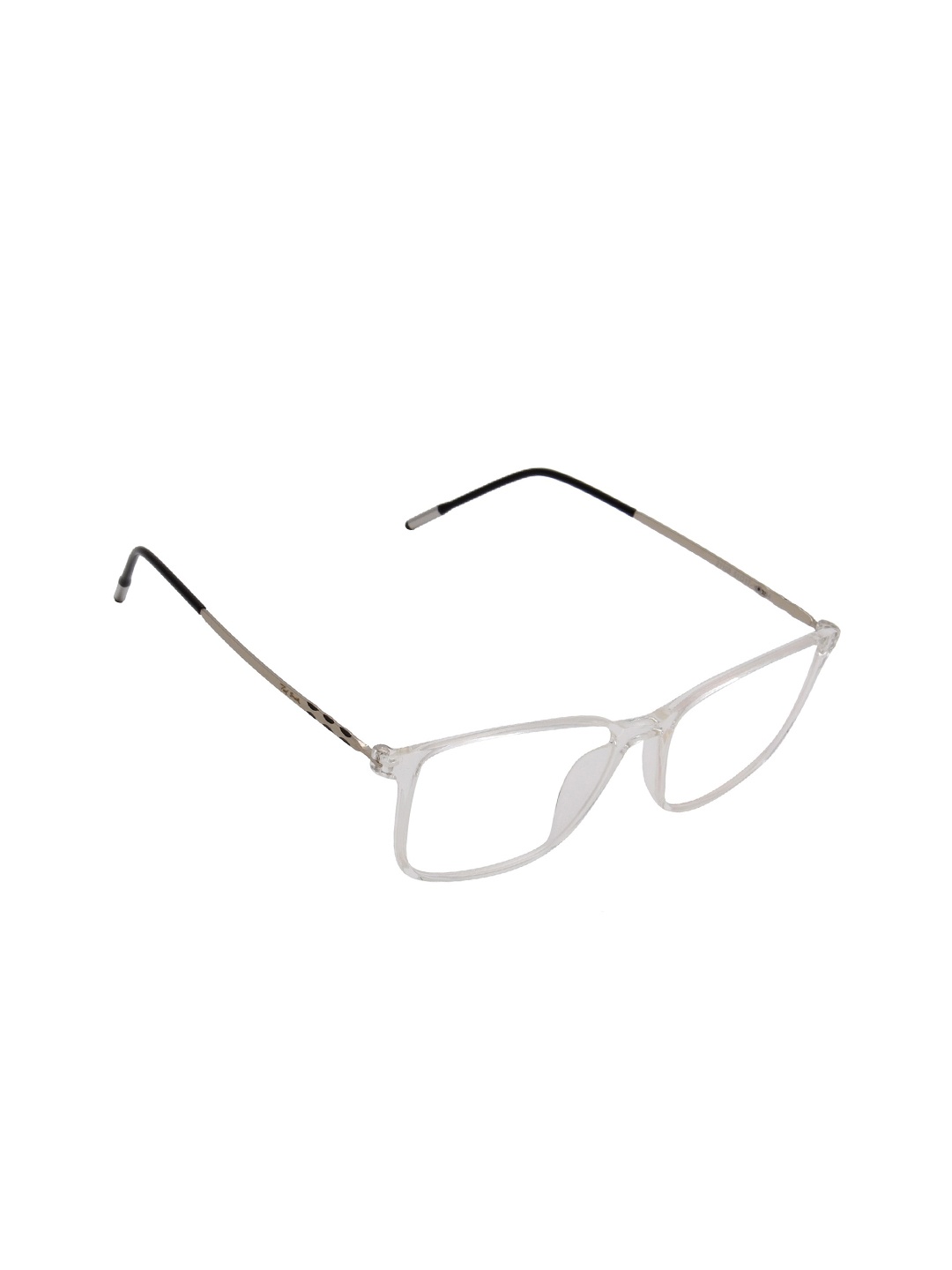 

Ted Smith Unisex Transparent & Black Full Rim Rectangle Frame