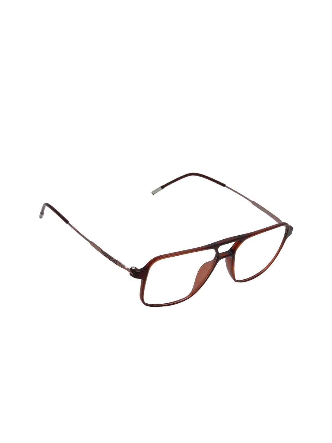 

Ted Smith Unisex Brown & Black Full Rim Wayfarer FrameFrames Eyeglasses
