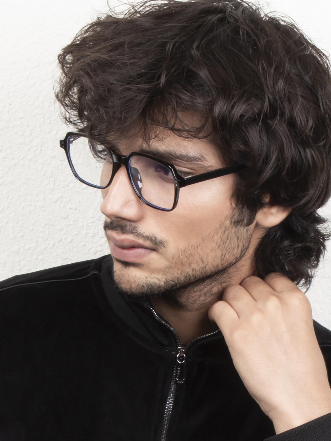 

Ted Smith Unisex Black Full Rim Square FrameFrames Eyeglasses