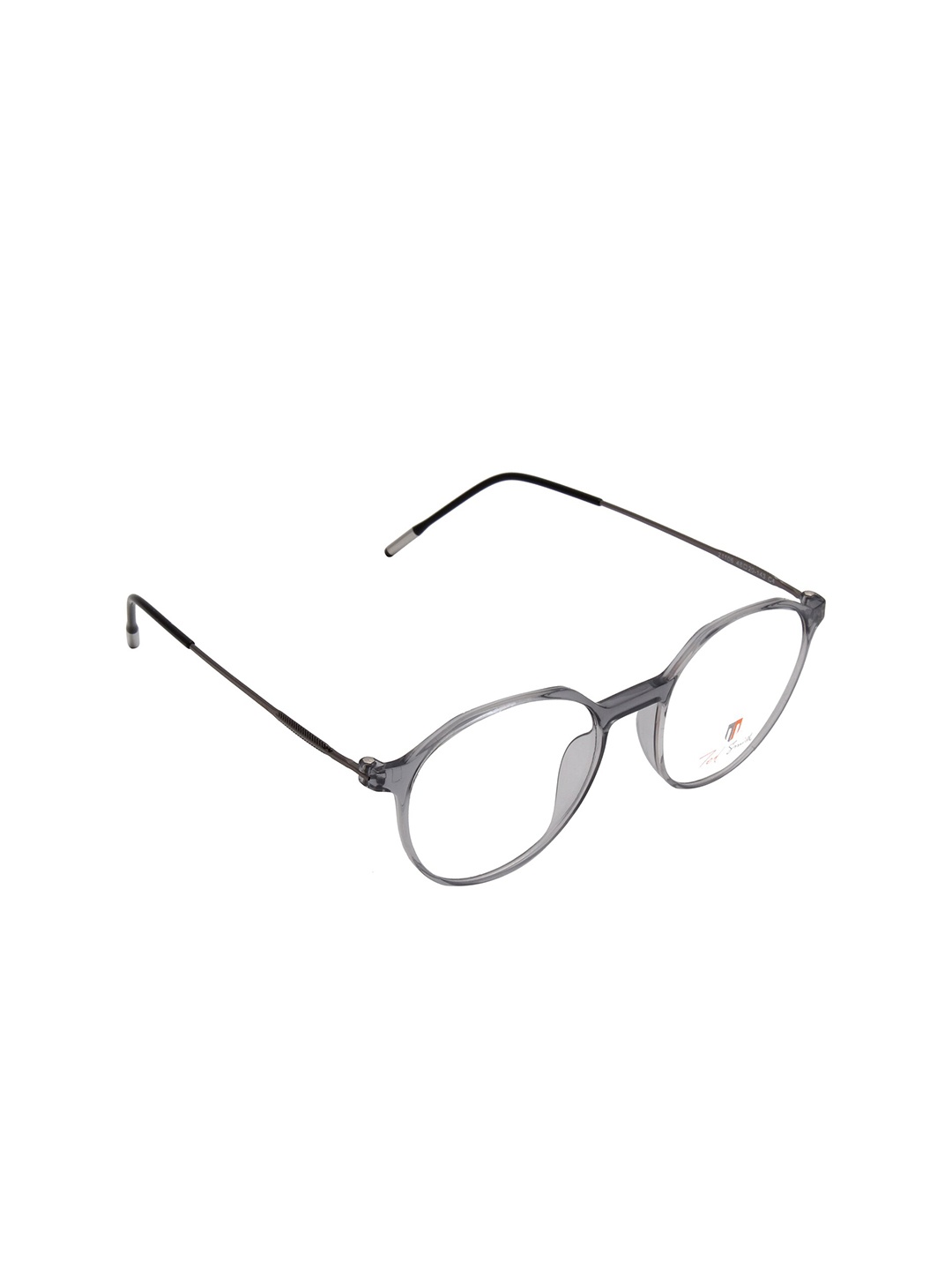 

Ted Smith Unisex Grey & Black Full Rim Round FrameFrames Eyeglasses