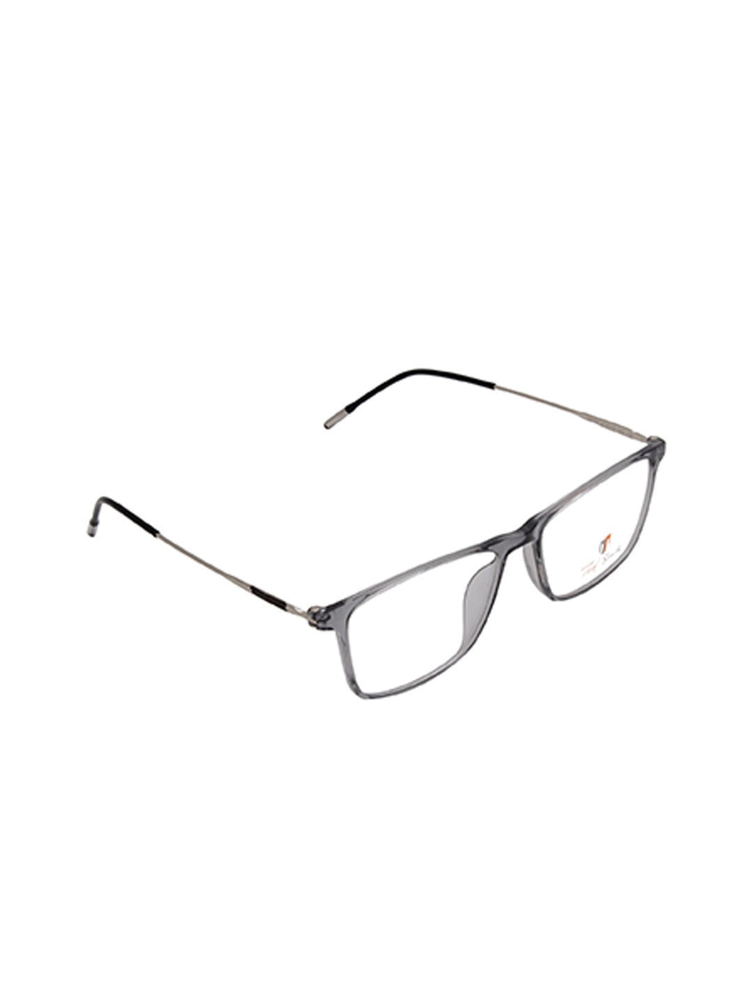 

Ted Smith Unisex Grey & Black Full Rim Wayfarer FrameFrames Eyeglasses