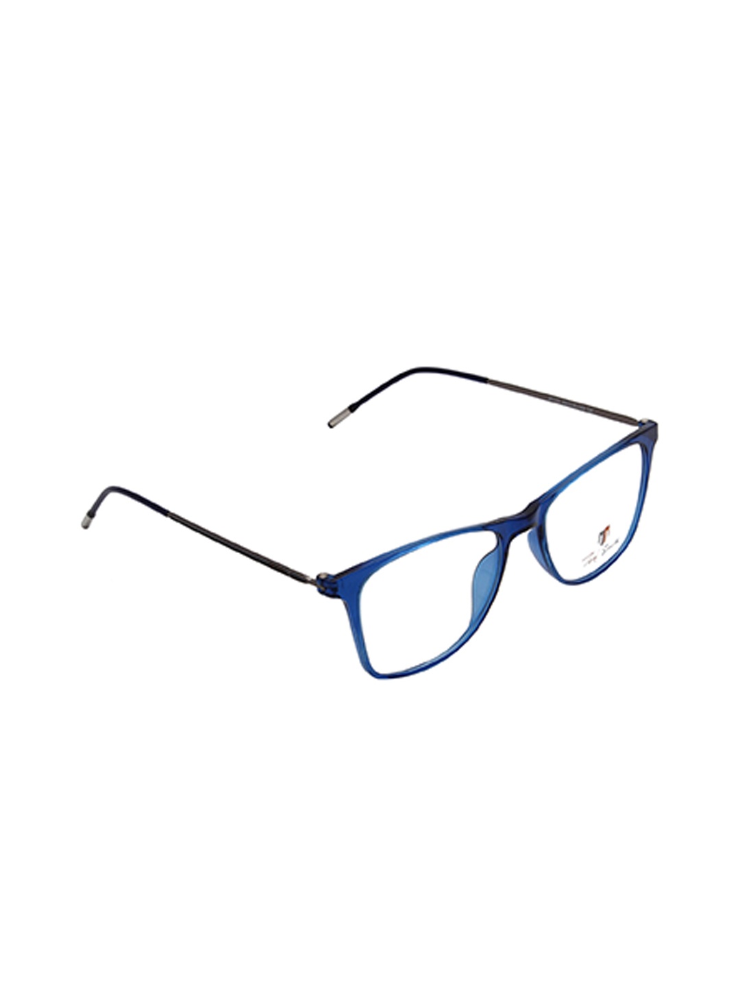 

Ted Smith Unisex Blue & Black Full Rim Wayfarer FrameFrames Eyeglasses