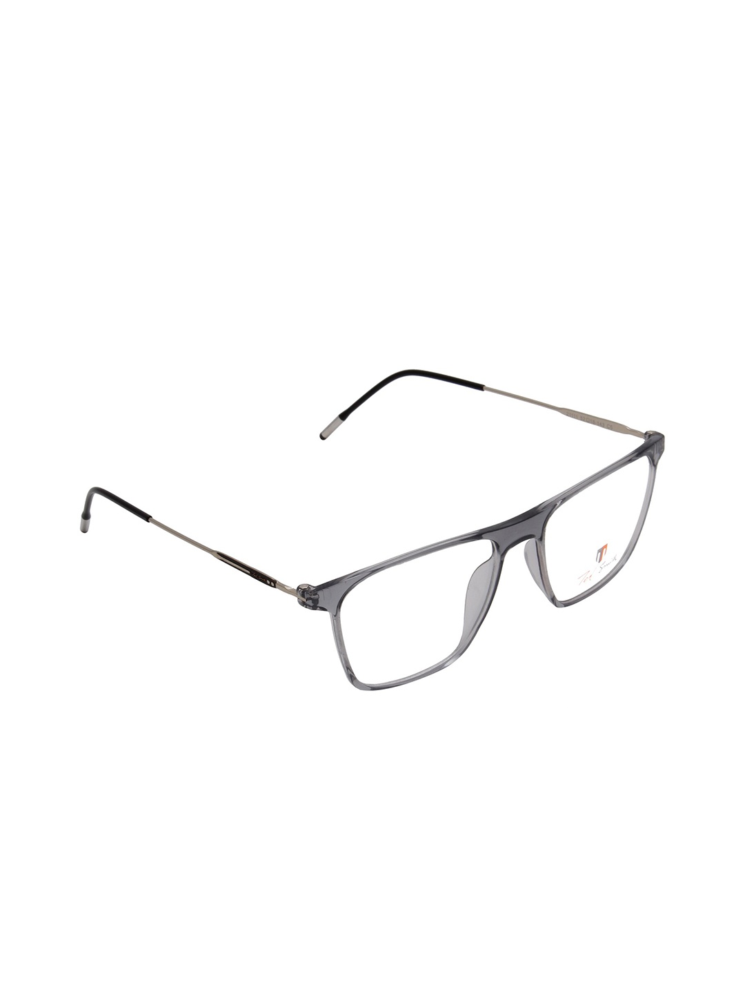 

Ted Smith Unisex Grey & Black Full Rim Square FrameFrames Eyeglasses