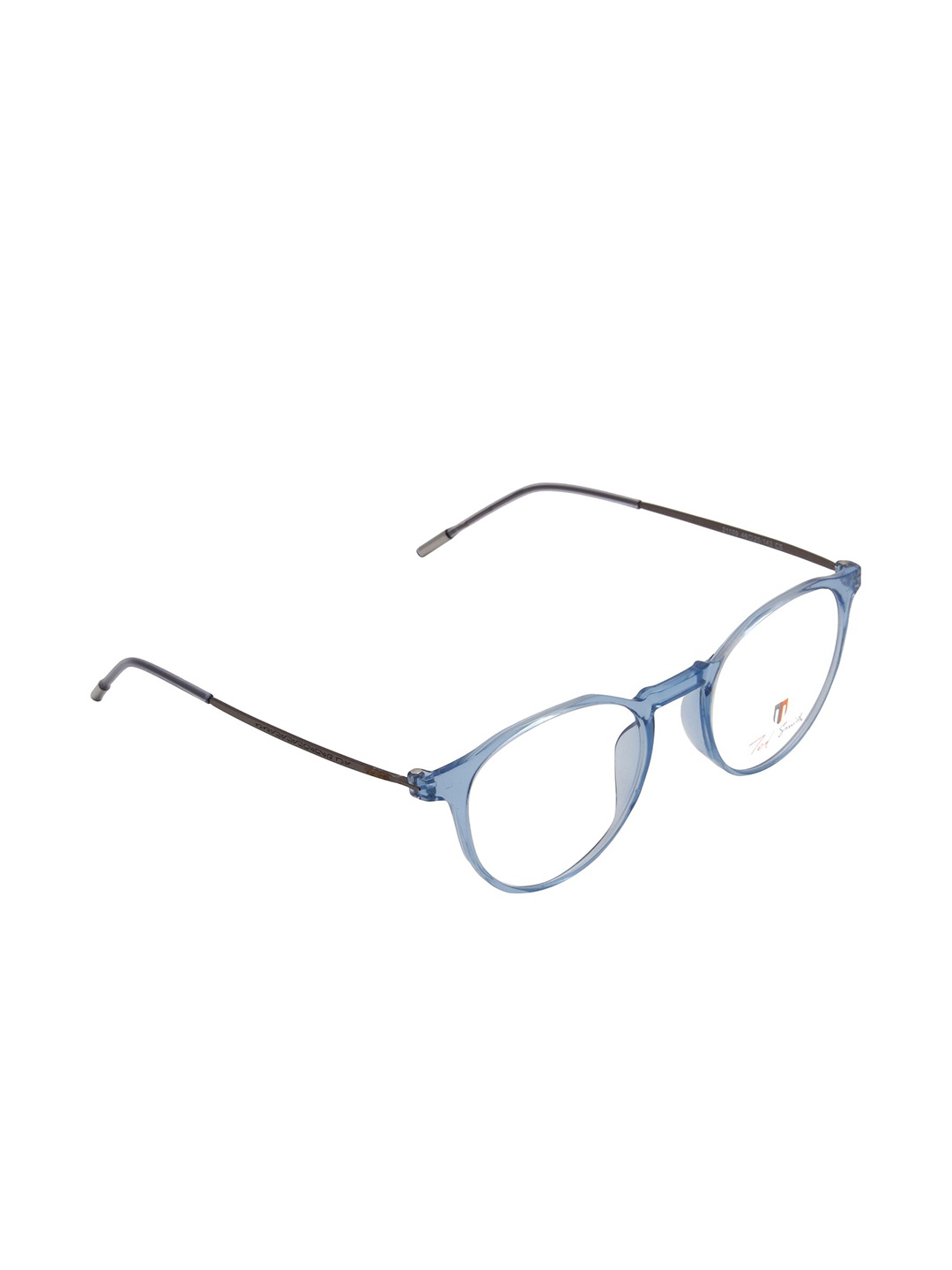 

Ted Smith Unisex Blue & Black Full Rim Round FrameFrames Eyeglasses