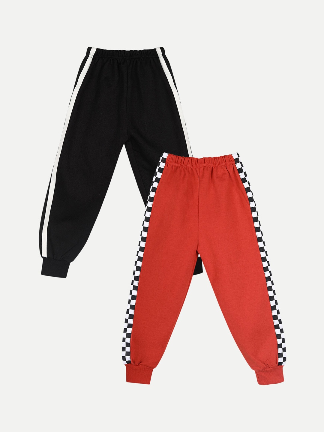 

Cutiekins Kids Pack Of 2 Black & Red Organic Cotton Joggers