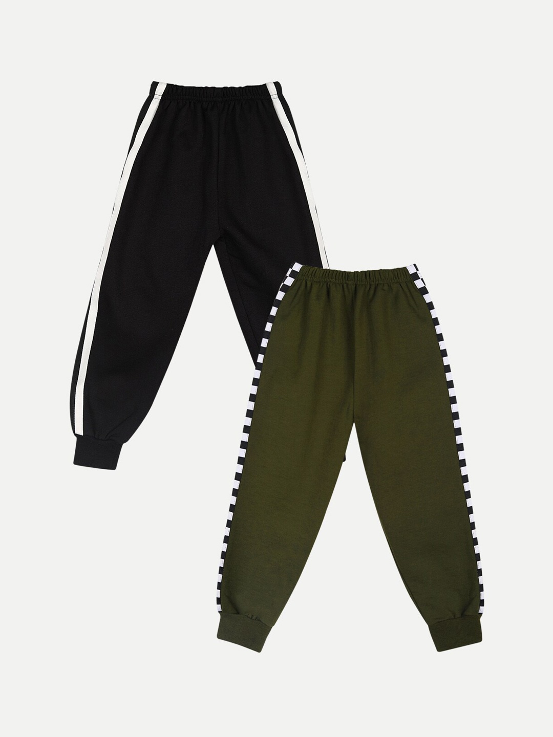 

Cutiekins Kids Pack of 2 Black & Olive Green Organic Cotton Joggers