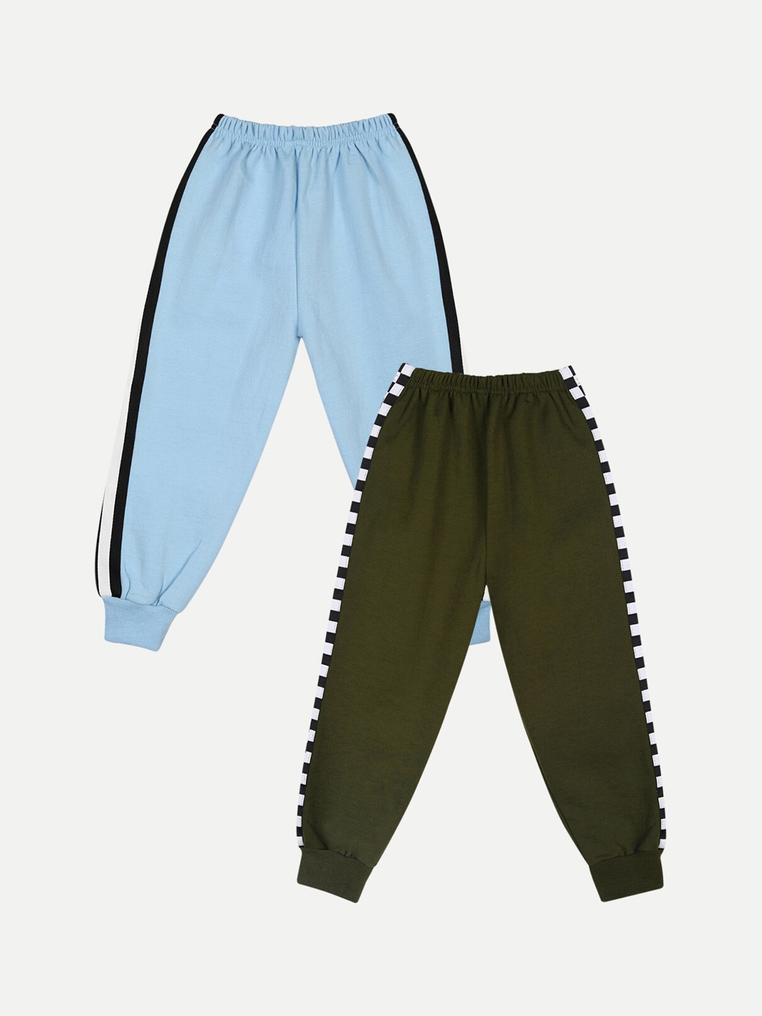 

Cutiekins Kids Pack of 2 Blue & Olive Green Organic Cotton Joggers