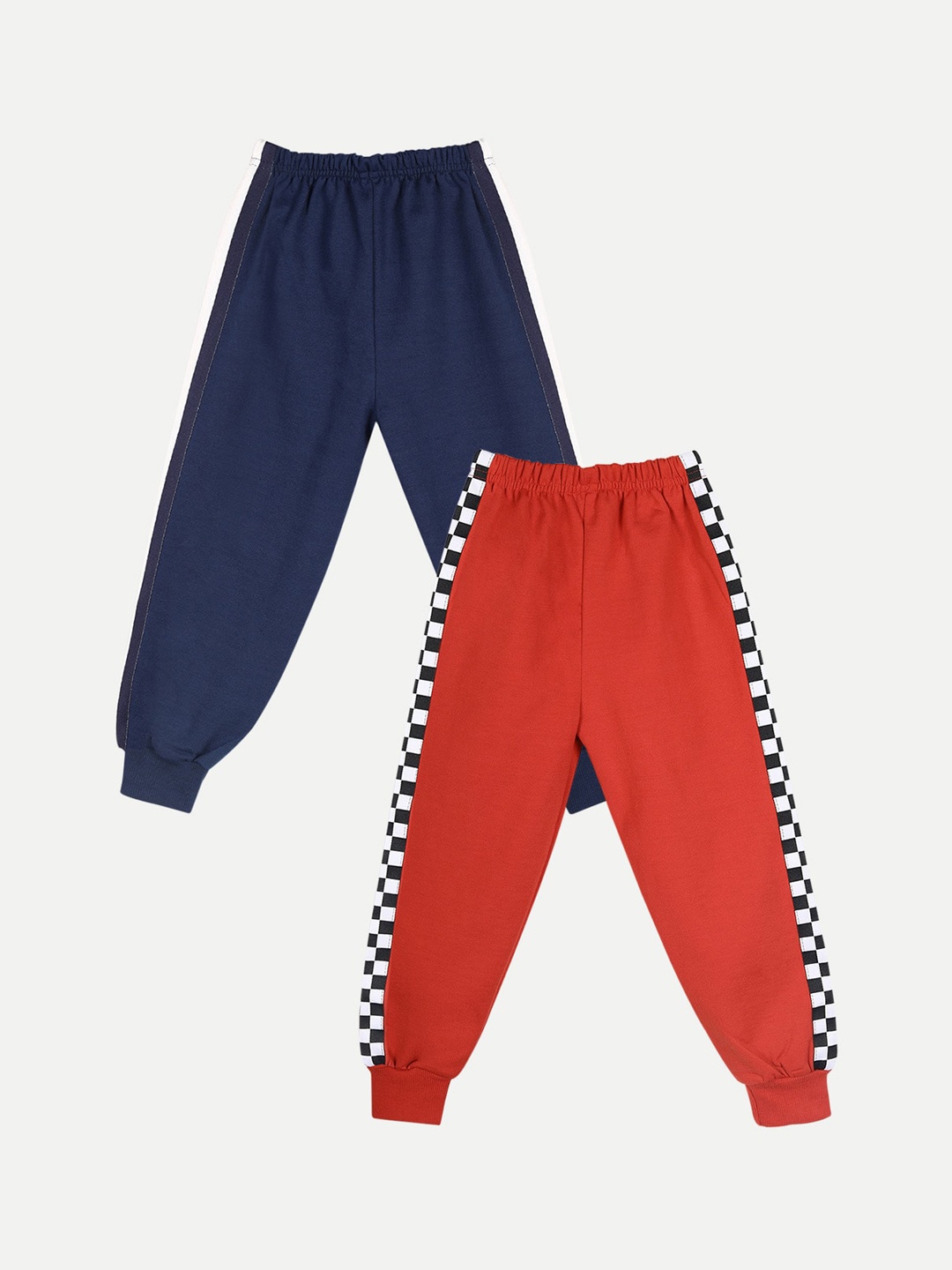 

Cutiekins Kids Pack Of 2 Navy Blue & Red Organic Cotton Joggers