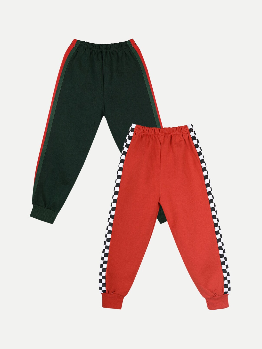 

Cutiekins Kids Pack of 2 Green & Red Organic Cotton Joggers