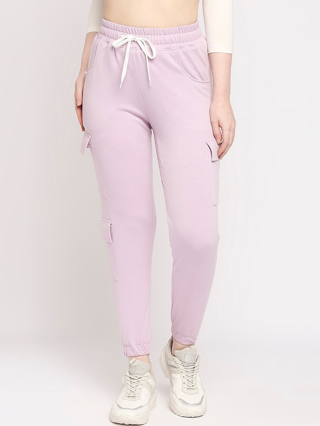 

Autumn Hues Women Purple Solid Cotton Joggers