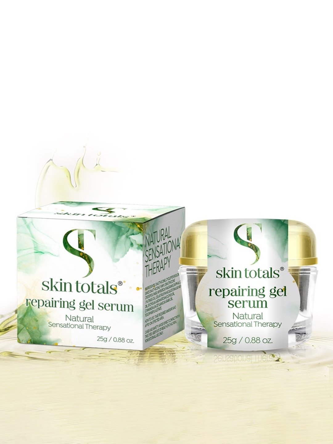 

BeautyRelay London Skin Totals Repairing Gel Serum For Sensational Therapy - 25g, Green