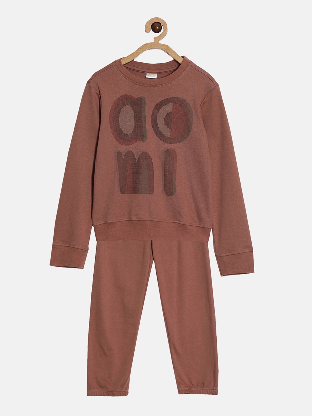 

Aomi Kids Rust Printed Night suit