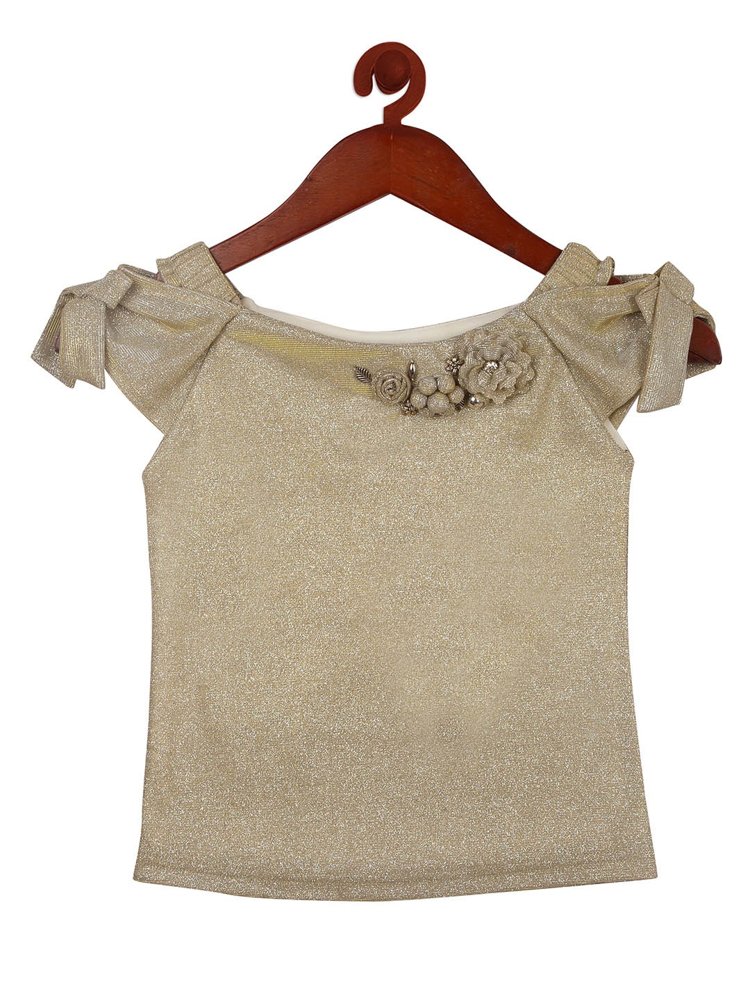 

Tiny Girl Girls Gold-Toned Applique Top