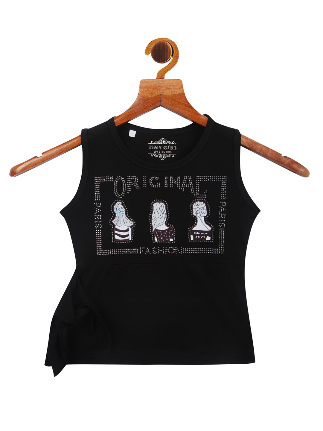 

Tiny Girl Girls Black Printed Top