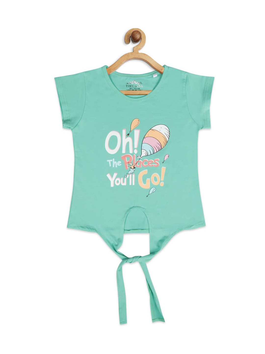 

Tiny Girl Girls Green Typography Printed Top