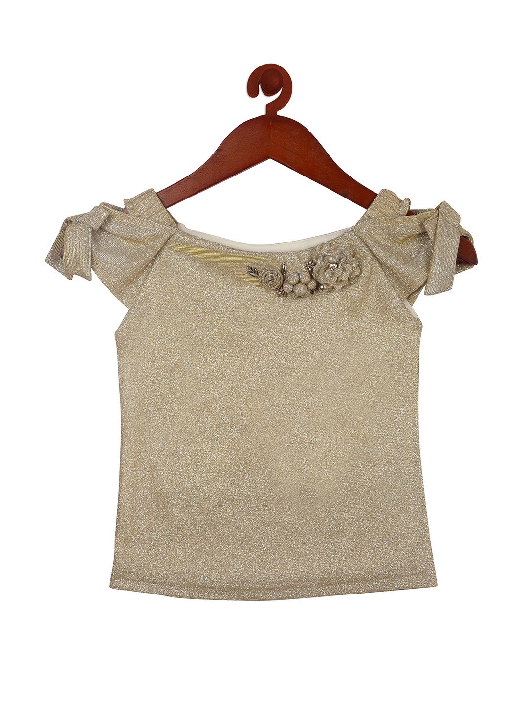 

Tiny Girl Girls Gold-Toned Applique Top