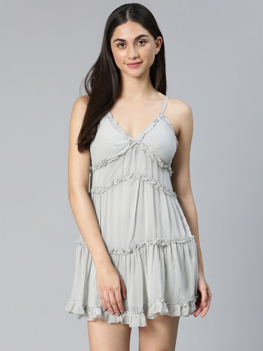 

Oxolloxo Women Grey Nightdress