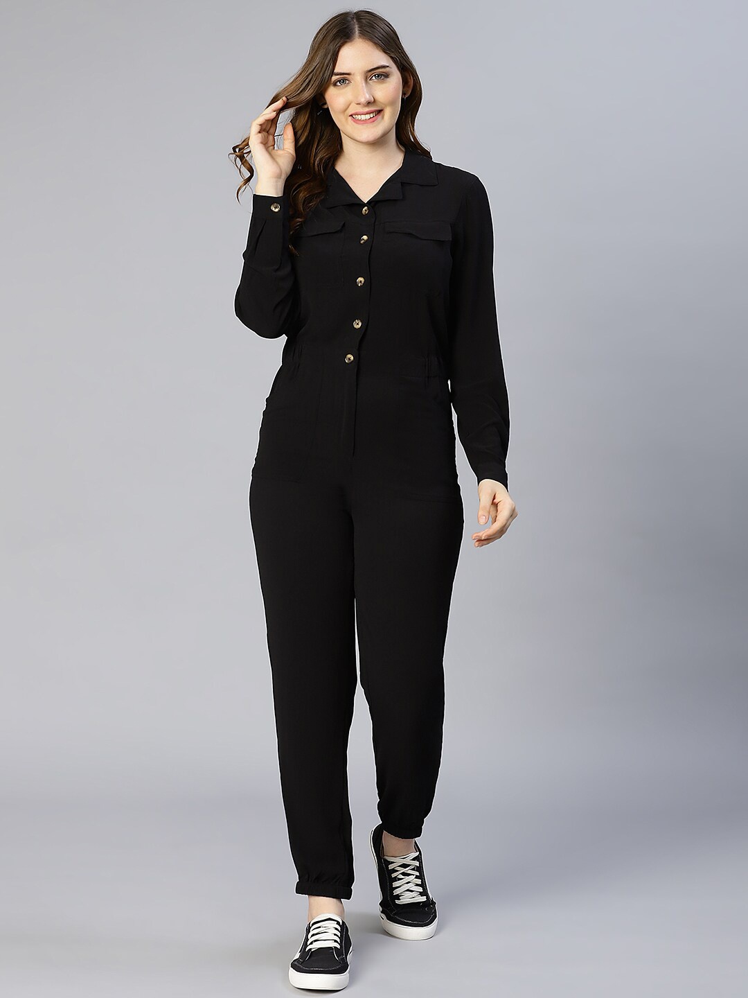 

Oxolloxo Women Black Basic Jumpsuit