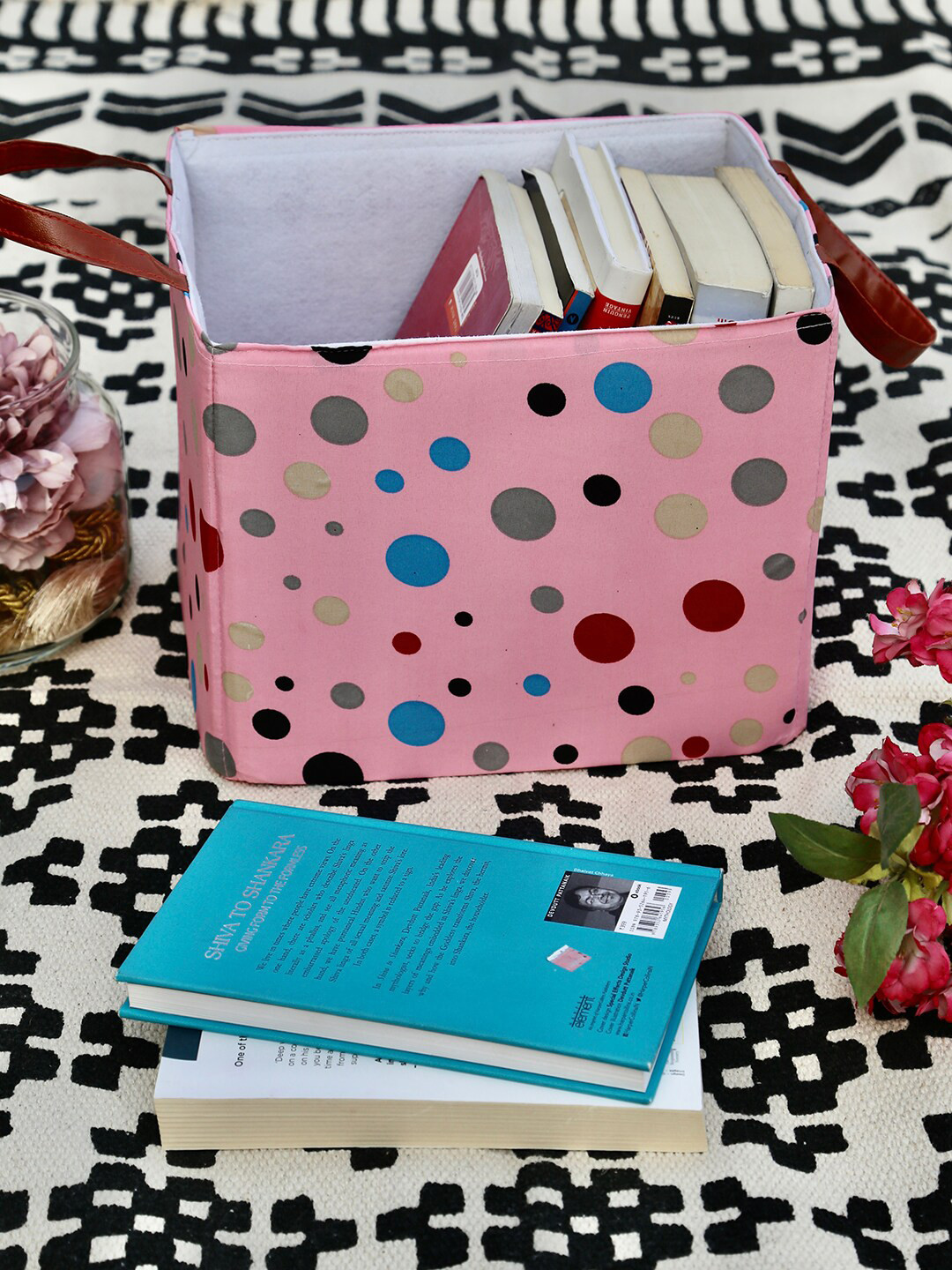 

My Gift Booth Rose Pink Printed Canvas Organiser