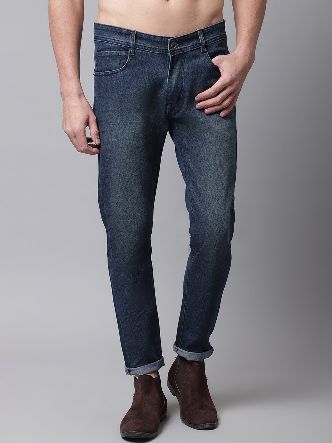 

Rodamo Men Blue Slim Fit Light Fade Stretchable Jeans