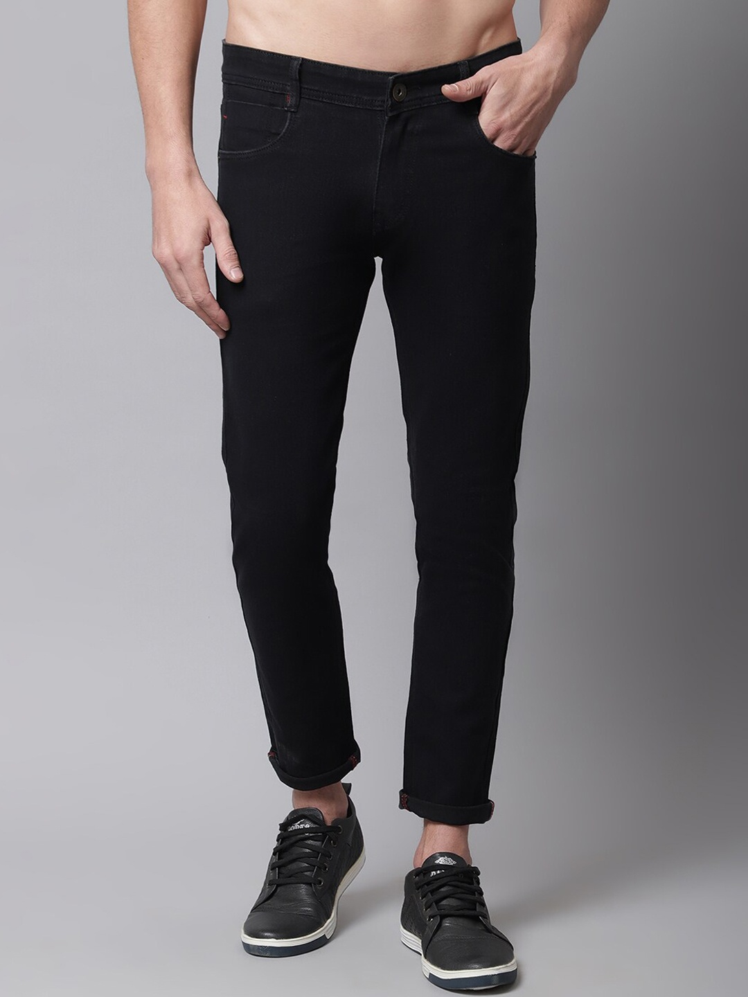 

Rodamo Men Black Slim Fit Stretchable Jeans