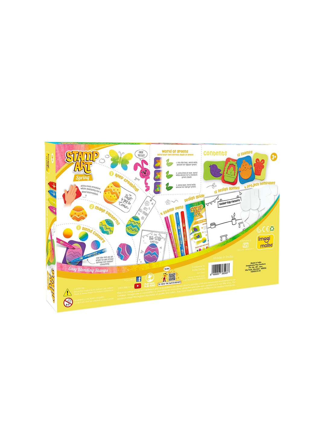 

Imagimake Unisex Kids Yellow & Green Paper Stamp Art