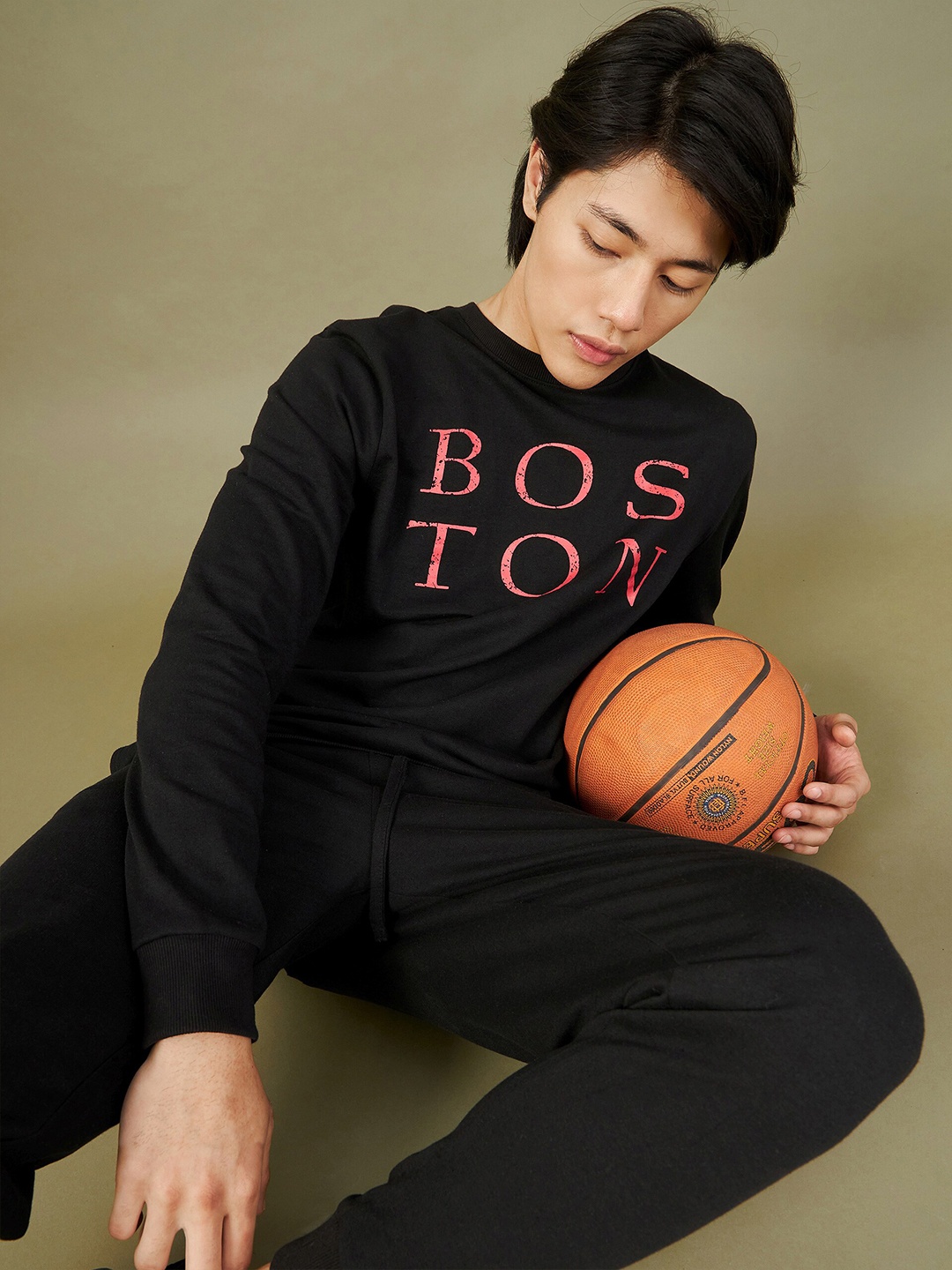 

MASCLN SASSAFRAS Men Black Printed Sweatshirt