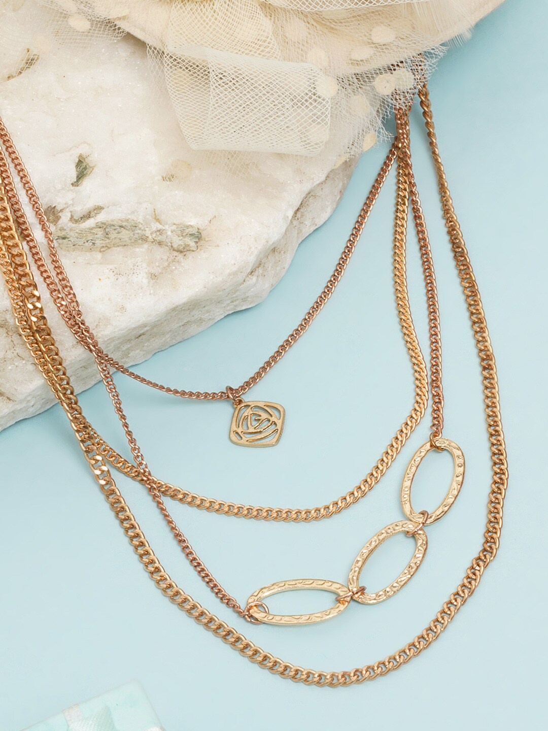 

DIVA WALK EXCLUSIVE Rose Gold Brass Rose Gold-Plated Handcrafted Chain