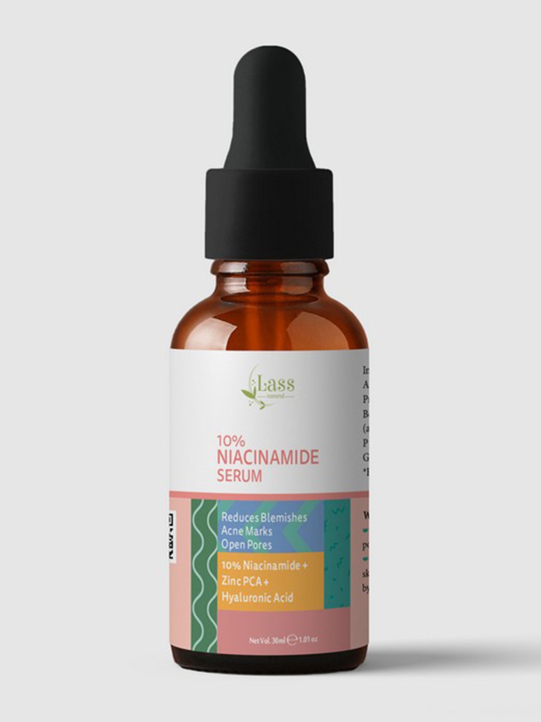 

Lass Naturals Niacinamide +HA Vitamin B3 Skin Care Face Serum - 15ml, Blue