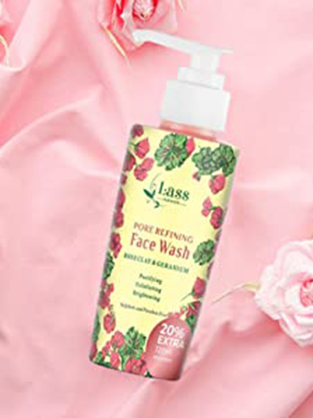 

Lass Naturals Pore Refining Clay Face wash with Rose Clay & Geranium- 100 ml + 20% Extra, Maroon
