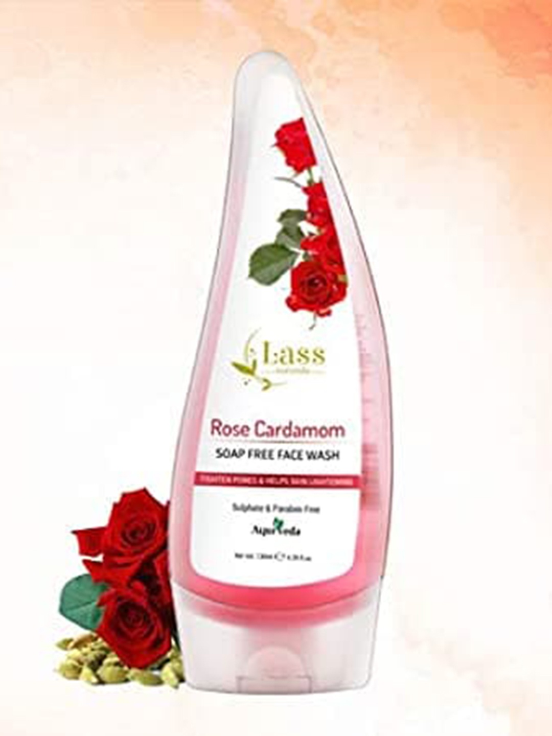 

Lass Naturals Rose & Cardamom Face Wash - 130 ml, Maroon