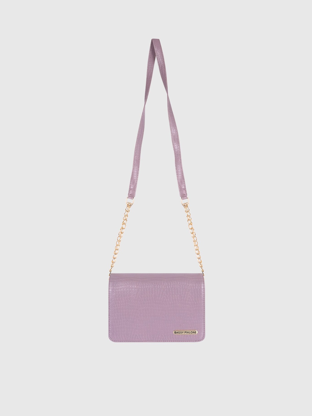 

Bagsy Malone Lavender Textured Structured Sling Bag