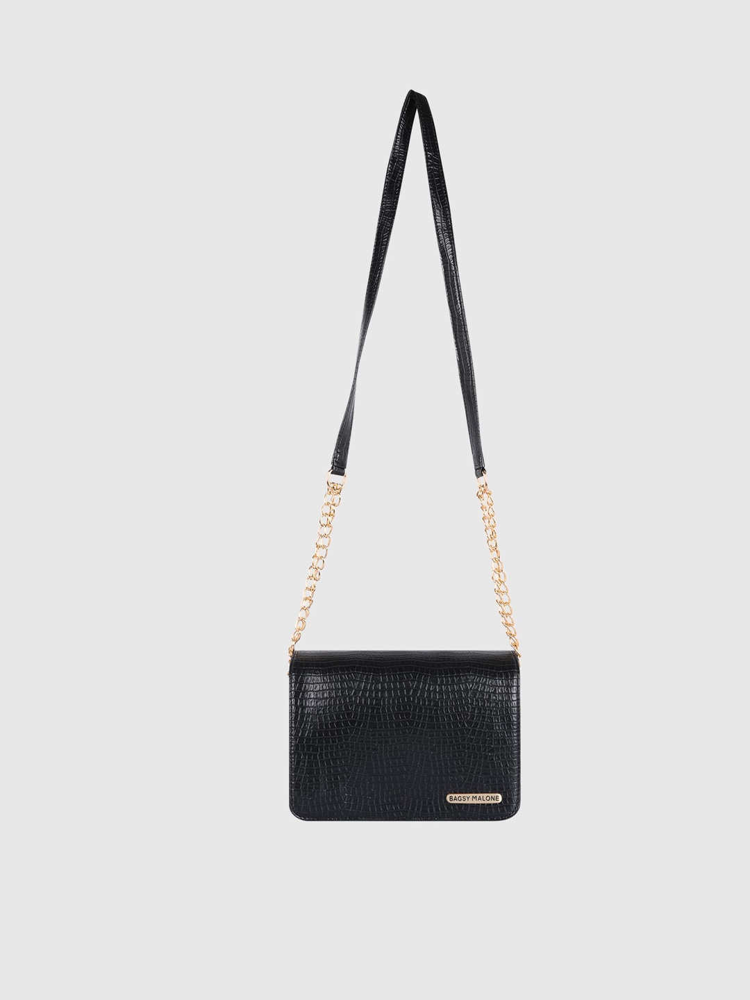 

Bagsy Malone Black Textured Structured Sling Bag