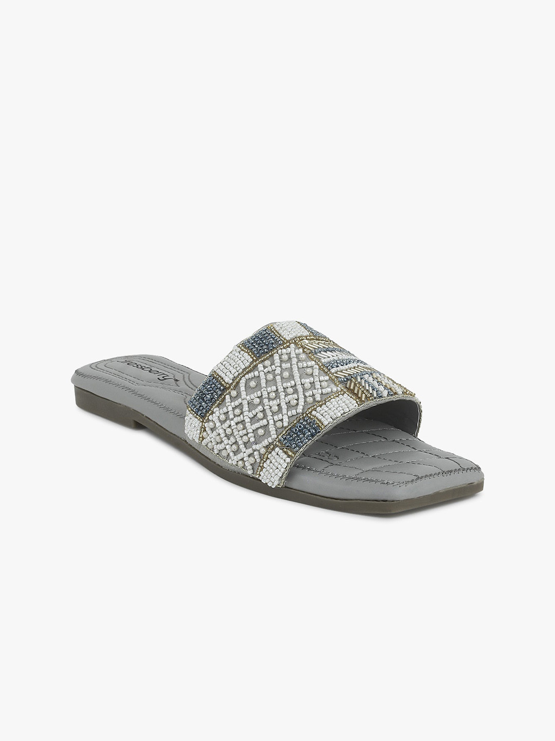 

DressBerry Women Grey Open Toe Flats