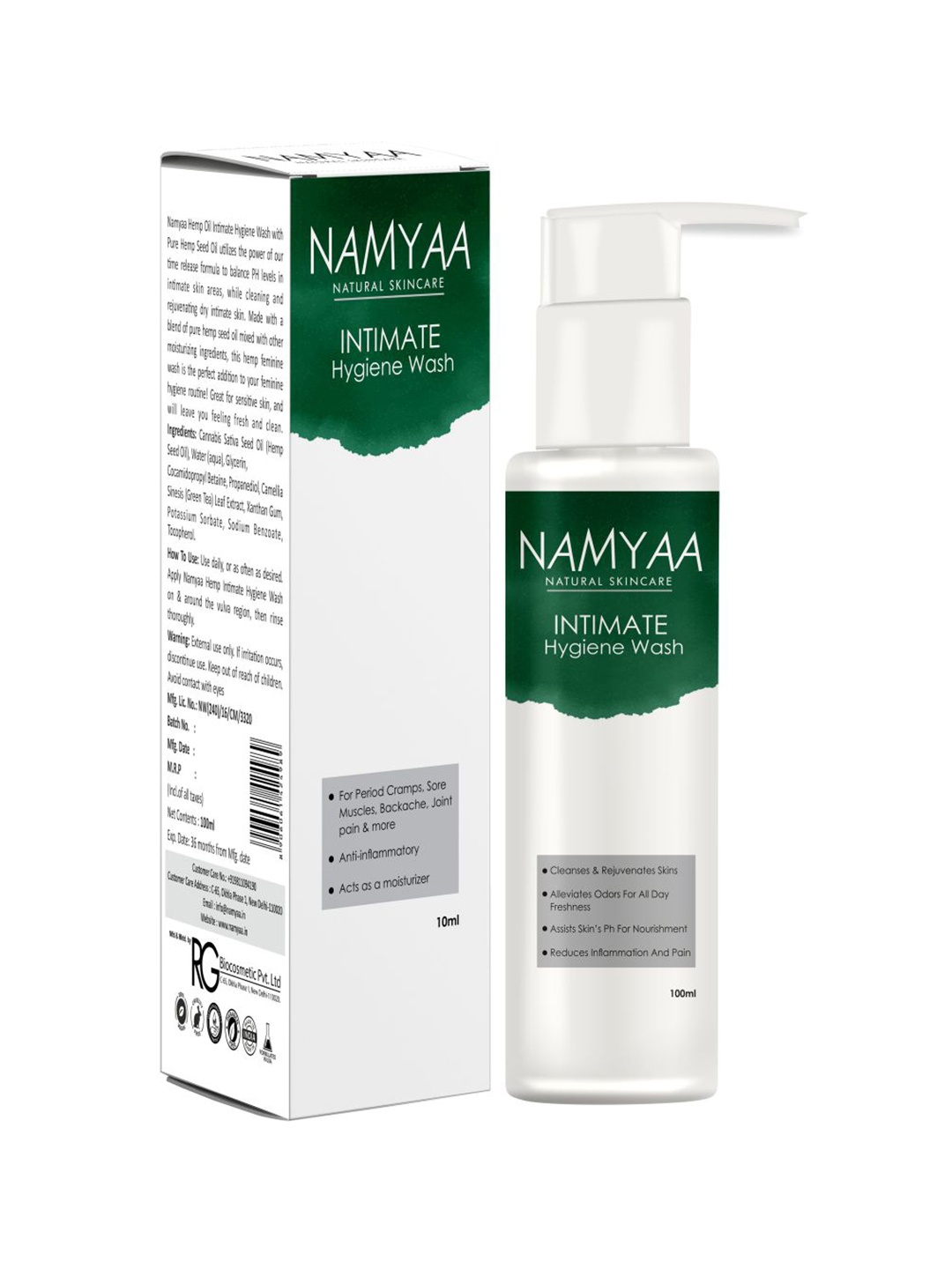 

Namyaa Green Tea Intimate Hygiene Wash - 100 ml