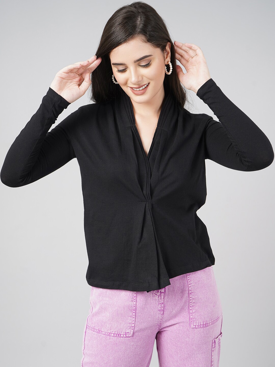 

DIVA WALK EXCLUSIVE Black Pure Cotton Top