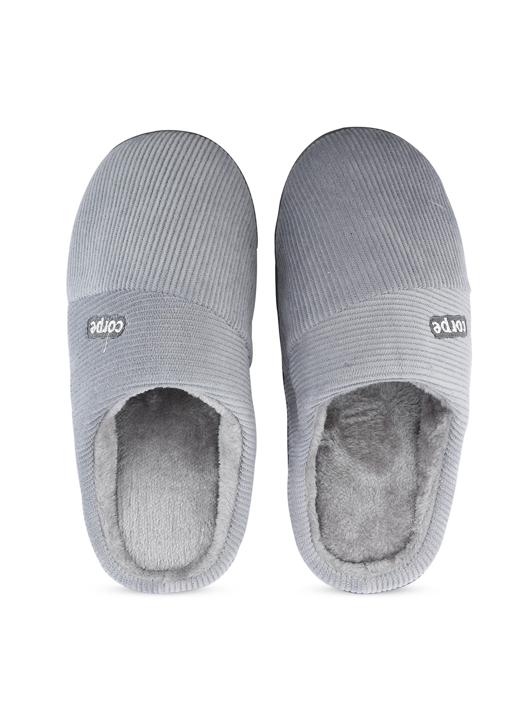 

CASSIEY Men Grey Fur Room Slippers