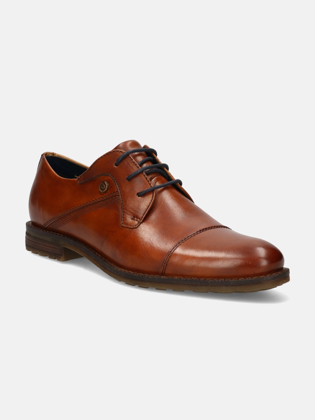 

Bugatti Men Tan Brown Textured Leather Formal Derbys