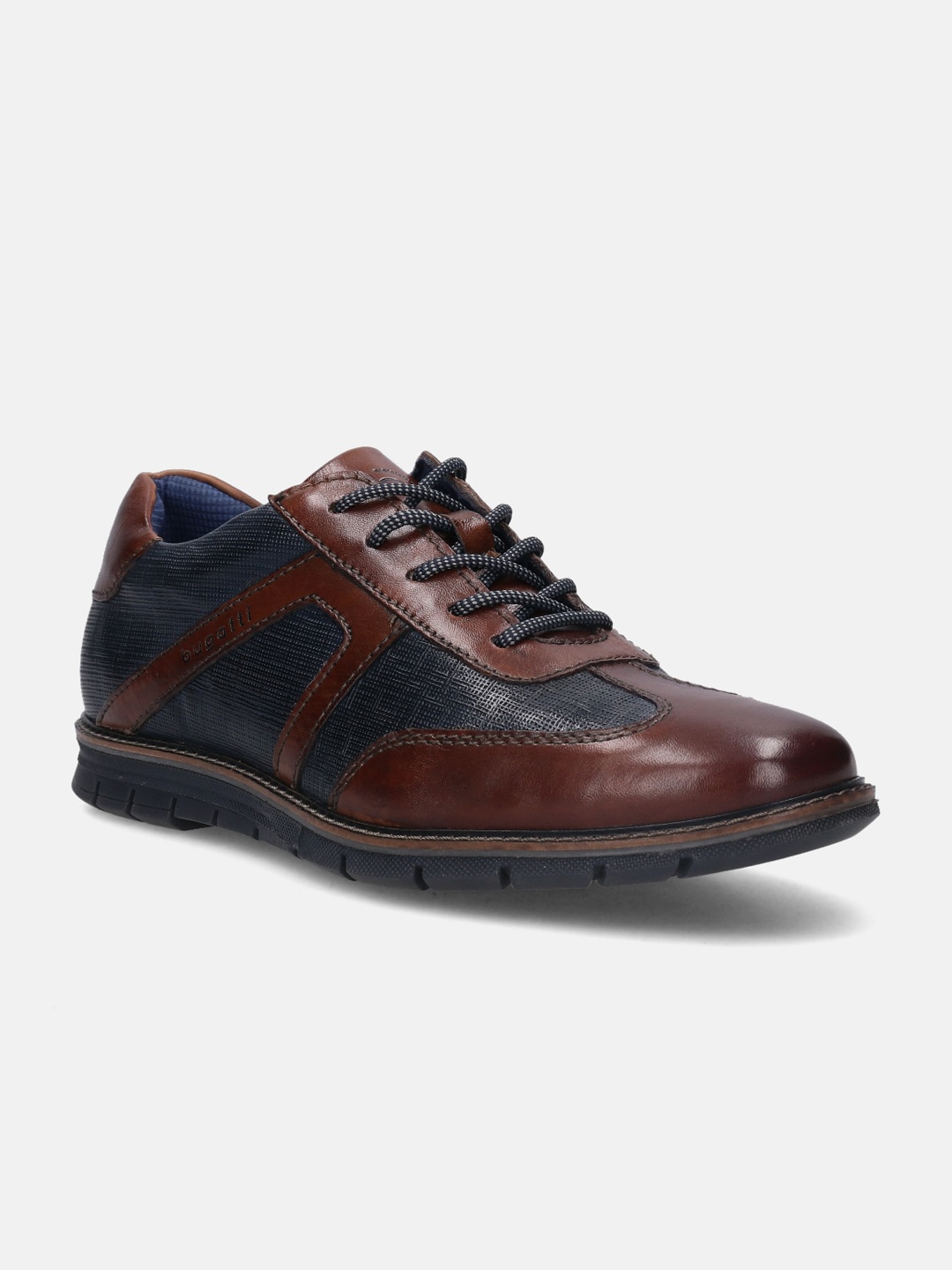 

Bugatti Men Brown Textured Leather Formal Oxfords